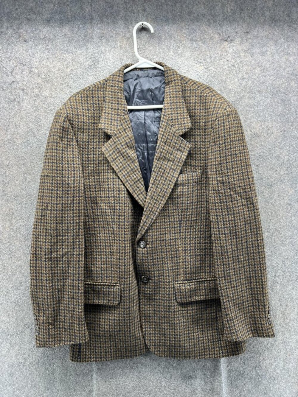 Banana Republic Blazer Mens 40 Brown Check Tweed Sport Coat Jacket Notch Lapel